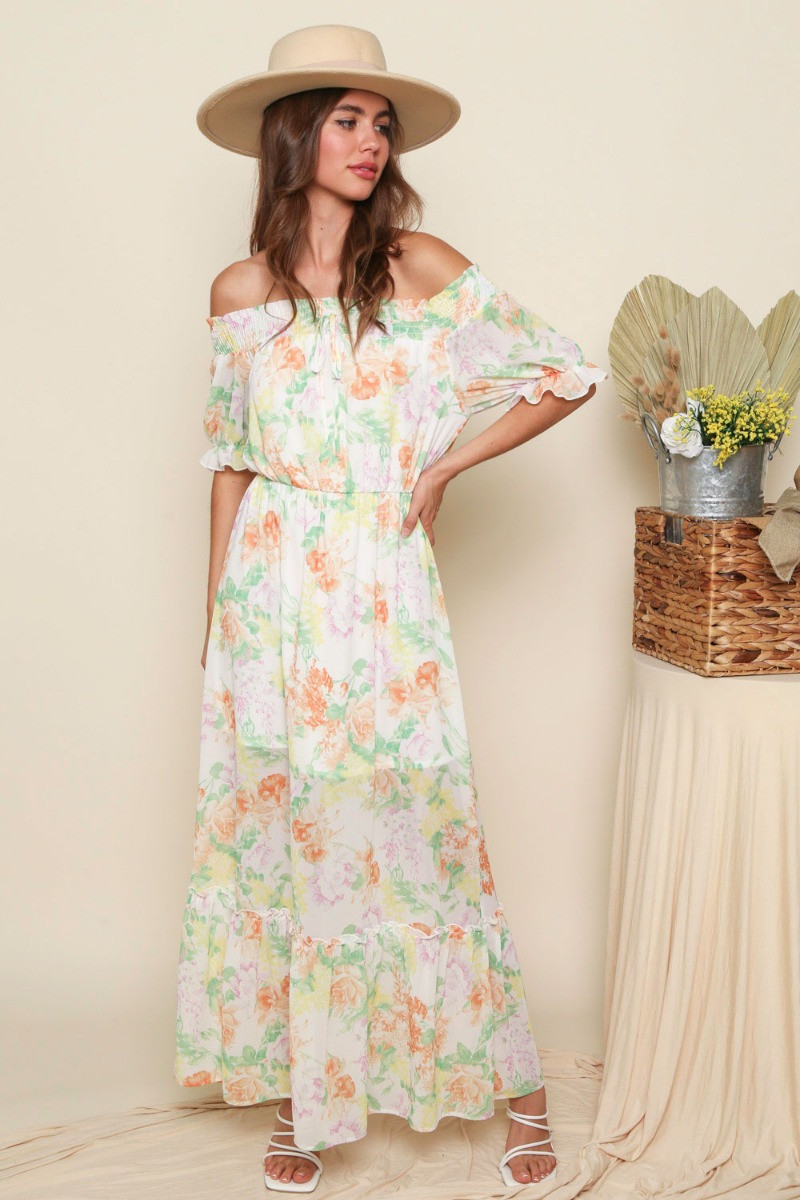 Peach love cream dress store